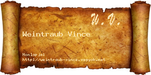 Weintraub Vince névjegykártya